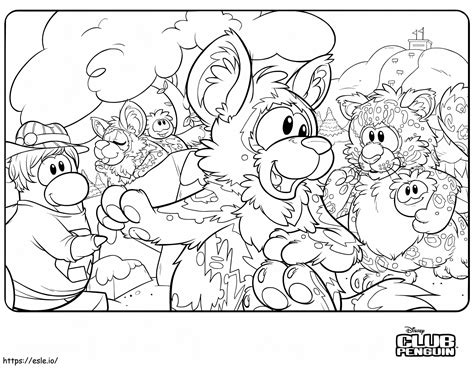 Club Penguin 1 Coloring Page