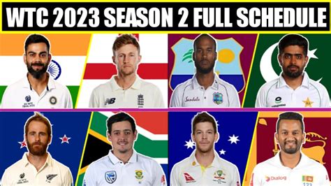 World Test Championship 2023 Schedule Time Table Team Squad All