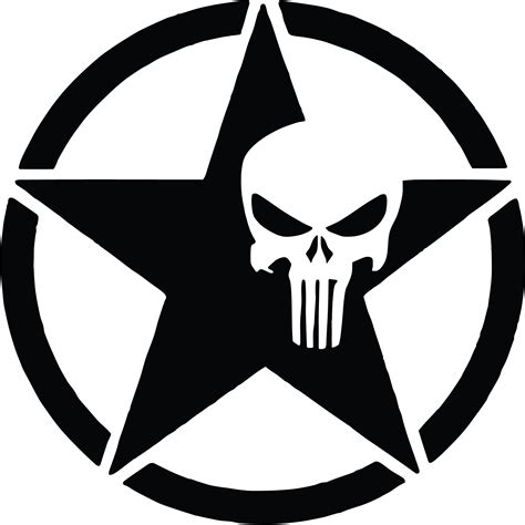 Download Appealing Punisher Skull Vector Photographs Distressed Star