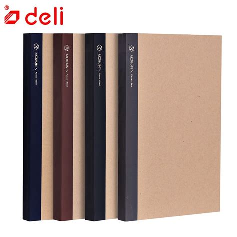 Deli 25kand64k Hand Book Kraft Paper Notebook Blank Dot Grid Notepad