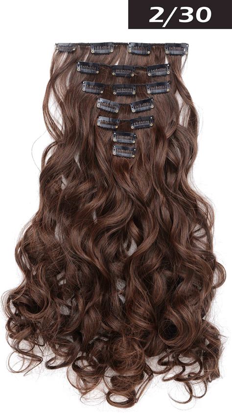 7 Piece 20 Curly Clip In Hair Extensions Bellechic