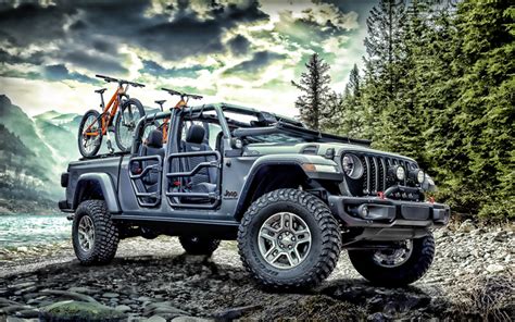 Download Wallpapers Jeep Gladiator Rubicon Offroad 2020 Cars Mopar