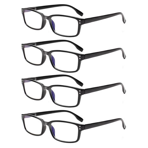 4 pack classic premium reading glasses spring hinge hd reader