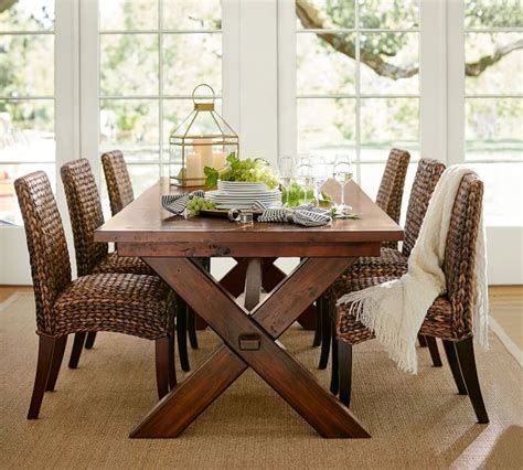 Perfect Pair Toscana Extending Dining Table Seagrass Chair Pottery Barn Seagrass Dining