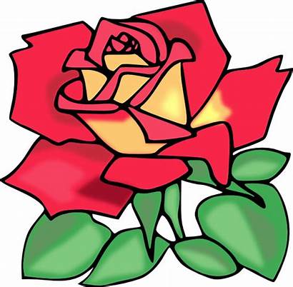 Rose Clip Drawings Clipart Svg Clker Vector