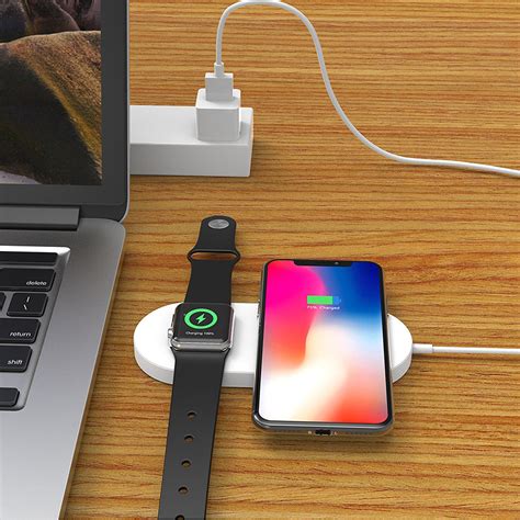 Dual Wireless Charging Mat For Apple Watch Iphone Xs 11 Pro
