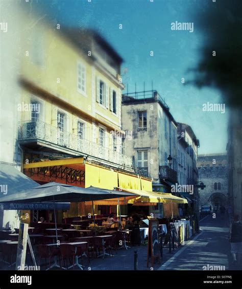 Location of Van Goghs famous Terrasse du café le soir in Arles France