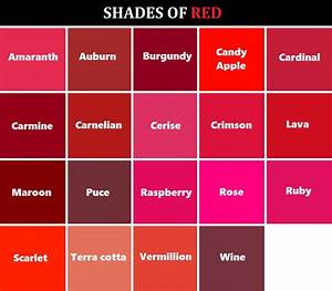 Shades Red Pesquisa Google Shades Of Red Red Color Names Handy Dandy