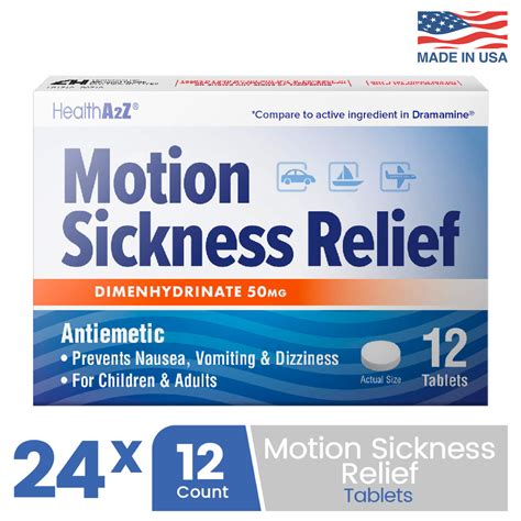 Motion Sickness Relief 50mg 2412 Tablets Healtha2z