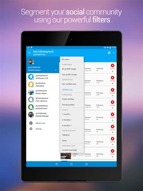 From breaking news and entertainment, sports i like and love this app becz this app is very nice but some problems always came out so plz change. Unfollowers, Twitter Instagram APK Free Social Android App ...