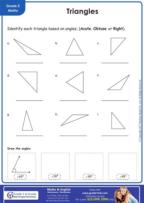 Naming Triangles By Sides And Angles Worksheet Worksheets For Kindergarten