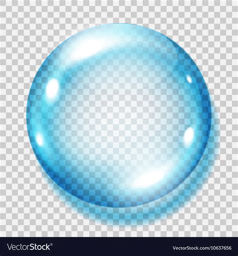 Big Transparent Light Blue Sphere Royalty Free Vector Image