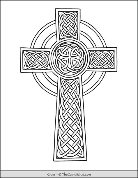 Celtic Cross Coloring Page Cross Coloring Page