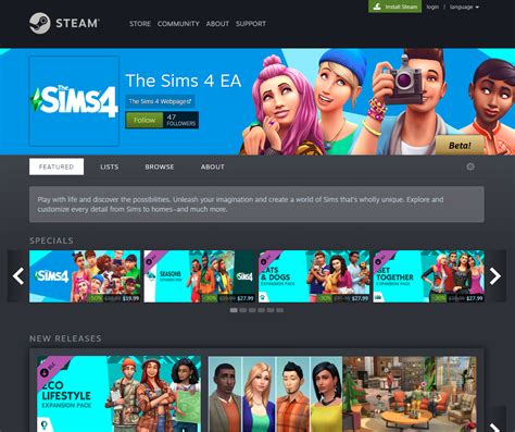 Sims 4 Box Art Steam