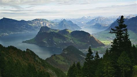 Mountains Around Lake Lucerne Switzerland Wallpaper Switzerland