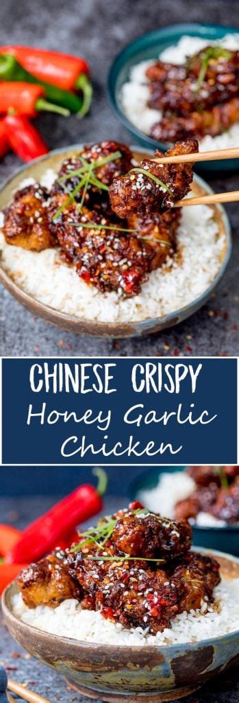 Chinese Crispy Chicken With Honey Garlic Sauce Nickys Kitchen Sanctuary