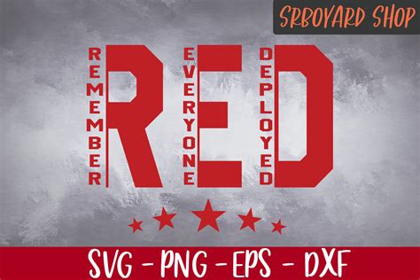 Remember Everyone Deployed Svg Red Svg Red Friday Svg We Etsy
