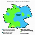 Germany climate map - Map of german climate (Western Europe - Europe)