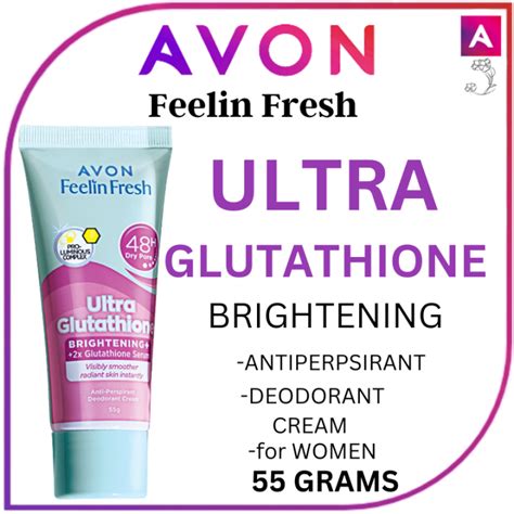 Avon Feelin Fresh Quelch Deo Cream Kojic Gluta Bha Cooling Citrus