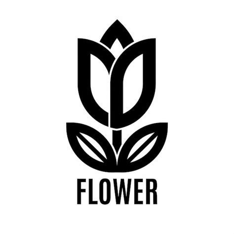 Flor Tulipán Logotipo Vector Vector Premium