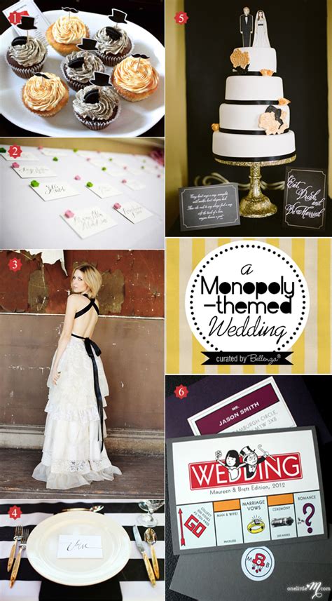 monopoly inspired wedding  game theme  glam creative  fun