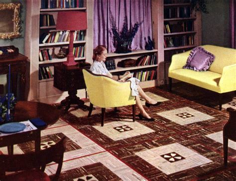Vintage Home Style Vinyl Floor Tiles In Square Patterns From The 1950s