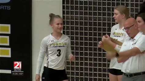 Pfw Volleyball Wins Over Iupui Youtube