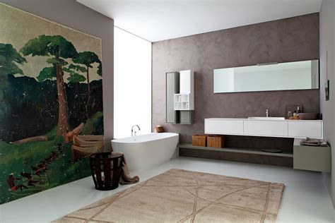 A bathroom or washroom is a room, typically in a home or other residential building, that contains either a bathtub or a shower (or both). Libera Modern Bathroom Design | Snaidero USA Living