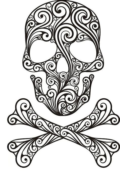 Download and print these adult , skulls coloring pages for free. Pin on black lines