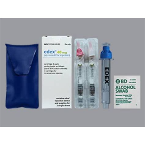 Edex Erectile Dysfunction Agent Alprostadil Mcg Intracavernous Injection Kit Cartridge Kit