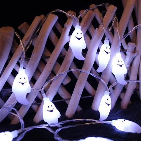 2m 20 Led Halloween Ghost Lighting Strings Lanterns Decorated With Ghost Festival Decorations