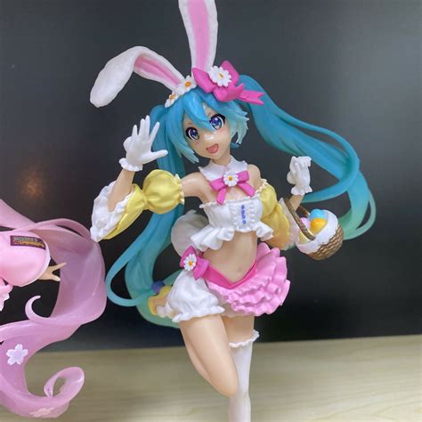 Vocaloid Hatsune Miku Easter Rabbit Ear Girl Bunny Dress Action Figure