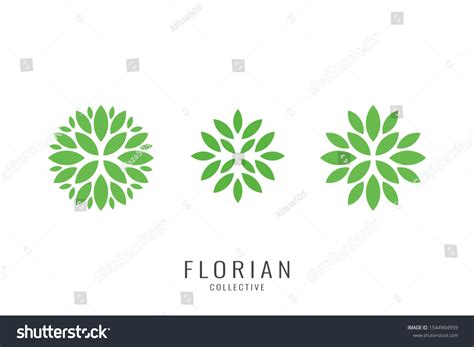 Set Florian Logo Inspirationmodern Designvector Illustration Stock