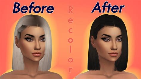 How To Make Hair Recolors Retextures The Sims 4 Tutor