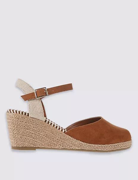 Wide Fit Wedge Heel Closed Toe Espadrilles Mands Collection Mands