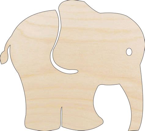 Elephant Laser Cut Wood Shape Ele5 The Wood Shape Store