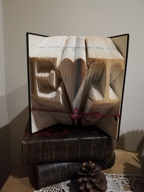 Unique experience gifts for couples. Unique wedding gift for couple, initial folded book art ...