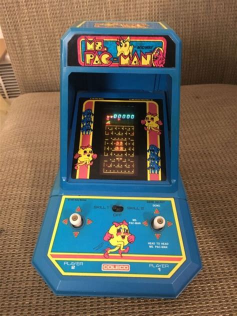 🔥 For Sale Working Vintage Ms Pacman Mini Table Top Video Arcade Game