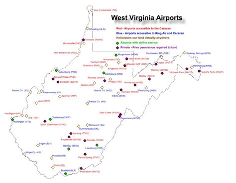 Airports In West Virginia Map World Map Gray