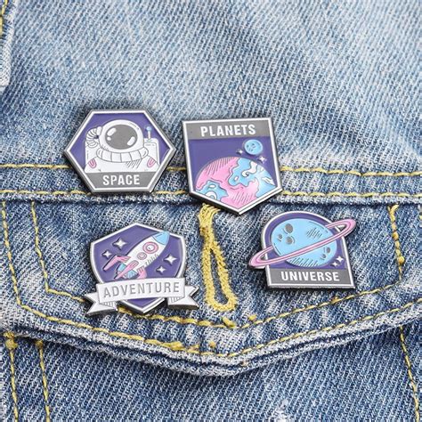 Enamel Space Planet Brooches Space Badges Brooches Enamel Lapel Pins Space New Aliexpress