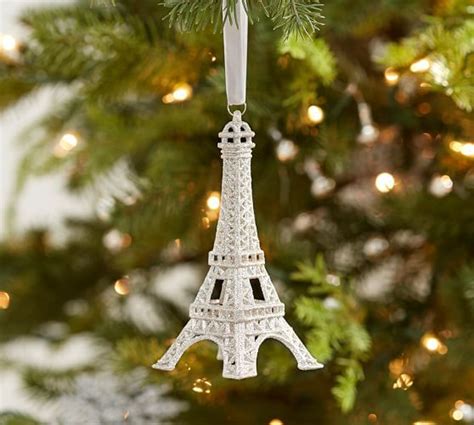 Glitter Eiffel Tower Ornament Christmas Ornaments Pottery Barn