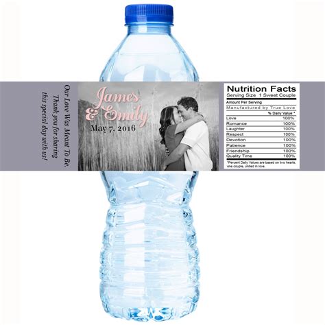 30 Personalized Photo Water Bottle Labels Wedding Water Etsy