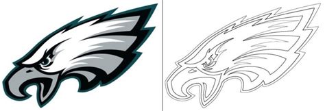 Philadelphia Eagles Logo With A Sample Coloring Page Free Coloring Pages