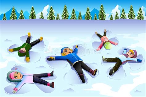 Snow Angel Kids Stock Illustration Illustration Of Christmas 635543