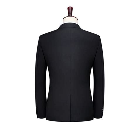 Review Classic Black Business Suit Groom Tuxedos Wedding Suit Maturation Slim Fit Formal Suits