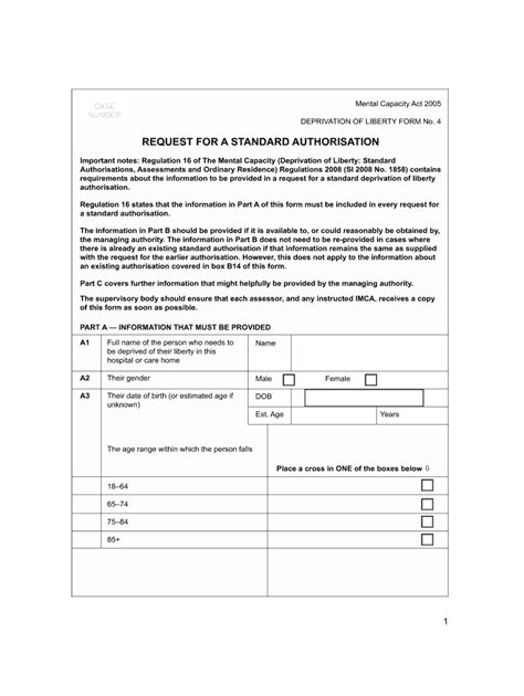 Deprivation Form 4 Fill Online Printable Fillable Blank Pdffiller