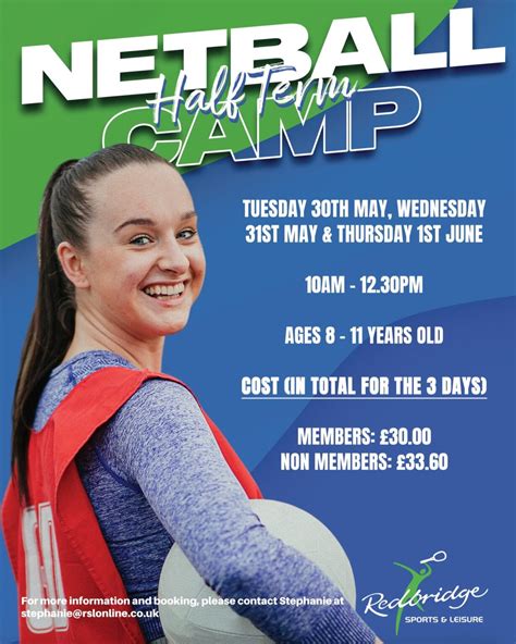 Half Term Netball Camp Redbridge Sports And Leisure