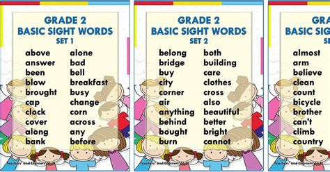 Basic Sight Words Grade 2 Free Download Deped Click