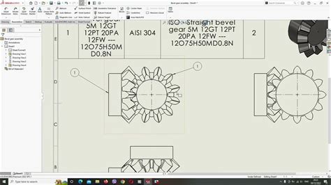 Bevel Gears Assembly Drawing Youtube