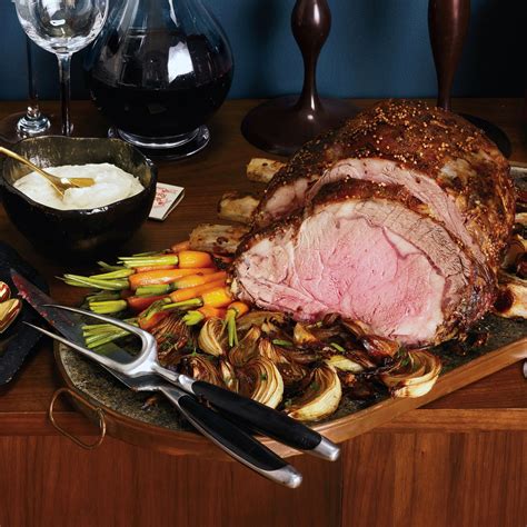 To make the gravy, place the beef roasting dish with remaining beef fat and juices on the stovetop and stir in the flour. Mustard-Seed-Crusted Prime Rib Roast with Roasted Balsamic Onions recipe | Epicurious.com